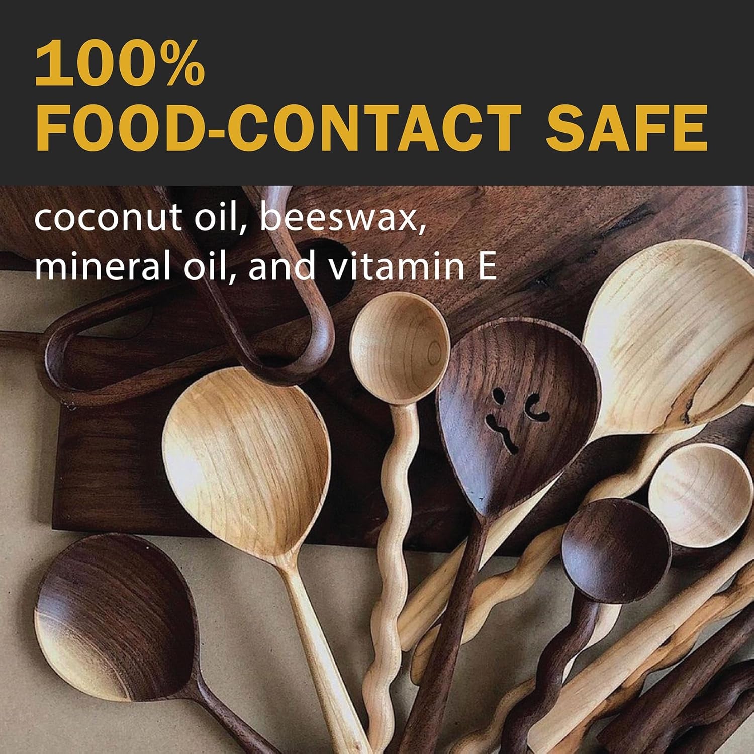 - Cutting Board Oil and Wood Wax Set. for Cutting Boards, Butcher Blocks, Wooden Spoons, and Bowls. 100% Food-Contact Safe.