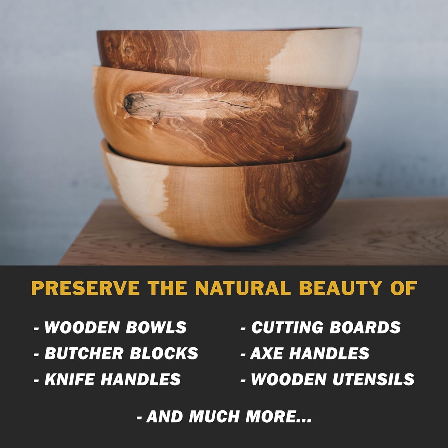 - Cutting Board Oil and Wood Wax Set. for Cutting Boards, Butcher Blocks, Wooden Spoons, and Bowls. 100% Food-Contact Safe.